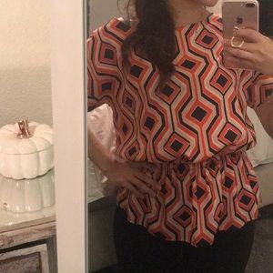 Michael Kors babydoll silk shirt